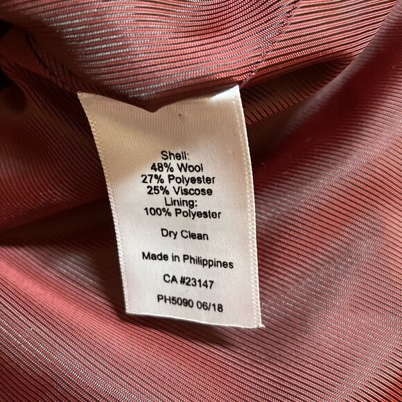 Talbots Red/Black/Tan Houndstooth Shetland Aberdeen Blazer Size 8 - Picture 6 of 9